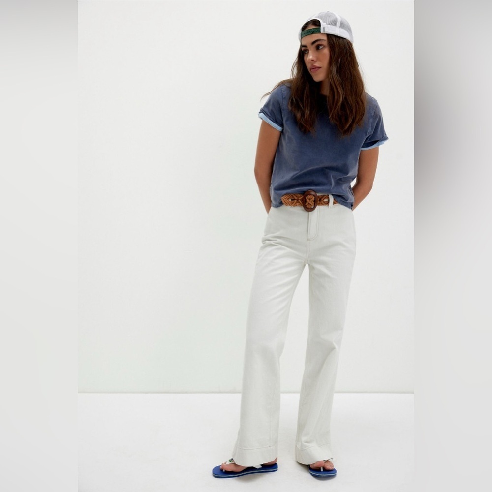 Cerine Relaxed Bootcut NWOT ecru